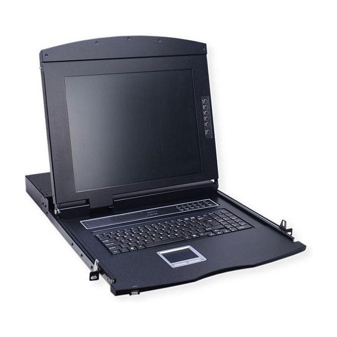19-zonska KVM konzola, 43 cm (17") TFT (16:9), VGA, USB, postavitev za Združeno kraljestvo