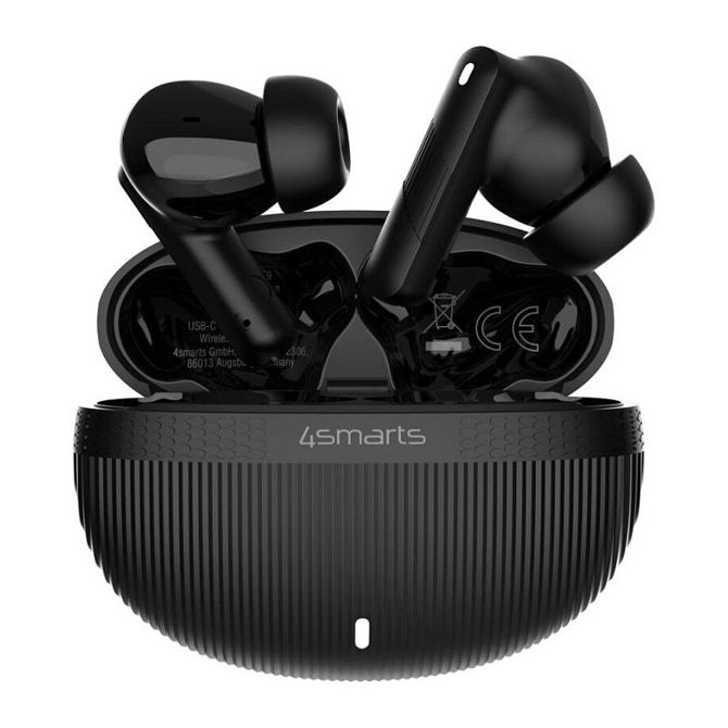 Slušalke 4Smarts SkyBuds Pro ANC črne, brezžične, aktivno odpravljanje šumov, Bluetooth 5.4, do 20h avtonomije