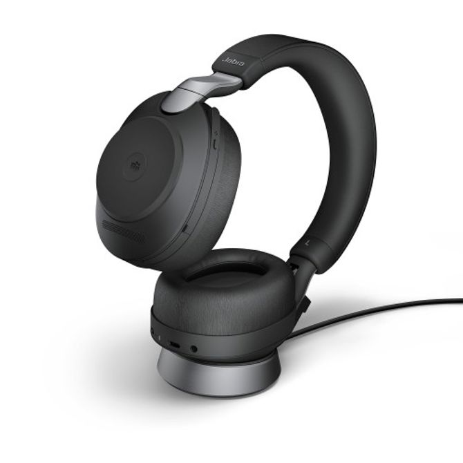 Slušalke Jabra Evolve2 85 Stereo MS + polnilna postaja + Link 380 USB-C, črne