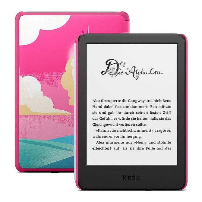 E-bralnik Amazon Kindle Kids 16GB Einhorntal, 6 e-papir zaslon na dotik, Wi-Fi, starševski nadzor, otroški ovitek