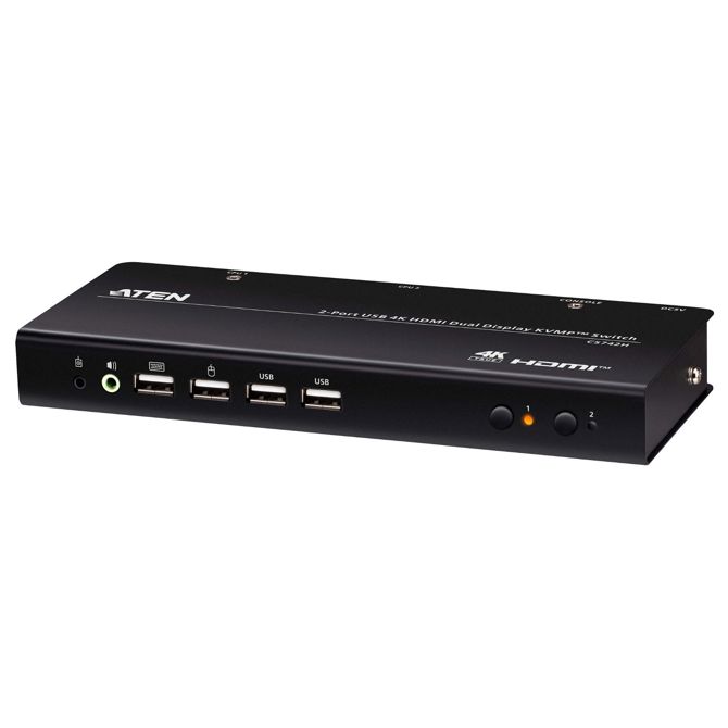 ATEN CS742H 2-portno USB 4K HDMI dvojno zaslonsko KVM stikalo