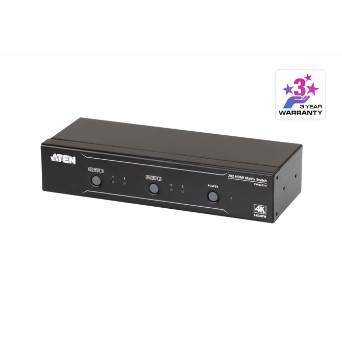 ATEN VM0202H 2 x 2 4K HDMI avdio/video matrično stikalo