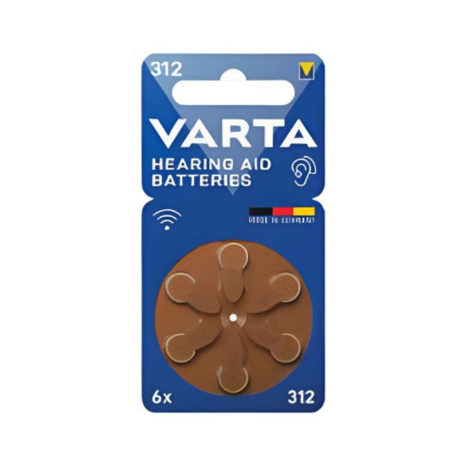 Baterija Varta 312 cink-zrak 1,45V 6 kosov za slušni aparat