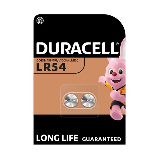 Specialna baterija Duracell LR54, alkalna, 1.5 V, 2 kosa, za ure, kalkulatorje in merilnike