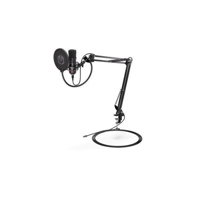 Mikrofon Endorfy Solum USB kondenzatorski, kardioid, z boom arm stojalom, pop filtrom, črn