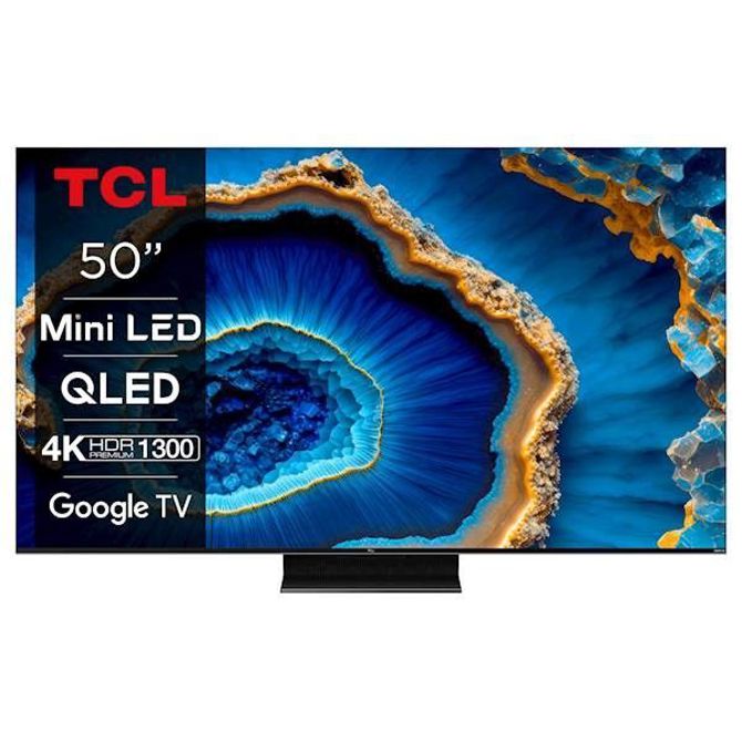 EOL - Mini LED QLED TV TCL 50C805, 127cm (50), Google TV, 4K HDR Premium 1300, 144Hz Motion Clarity Pro, Doly Atmos, Google Assistant, Alexa