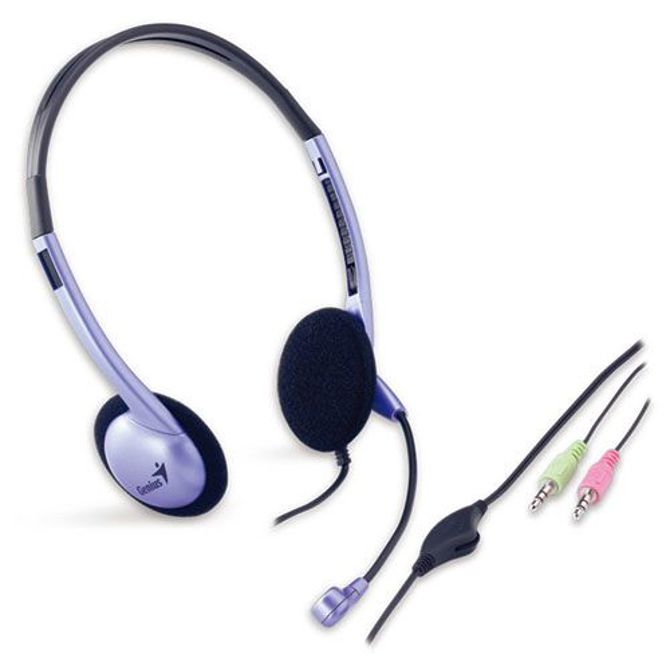 Slušalke z mikrofonom Genius HS-02B 2.0, vijolično-modre