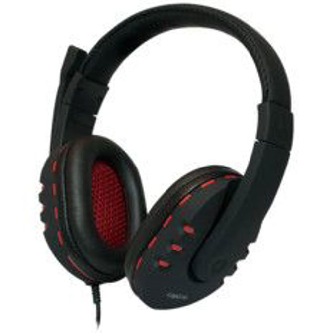 Slušalke LogiLink HS0033 z mikrofonom, USB priklop, naglavne, črno-rdeče