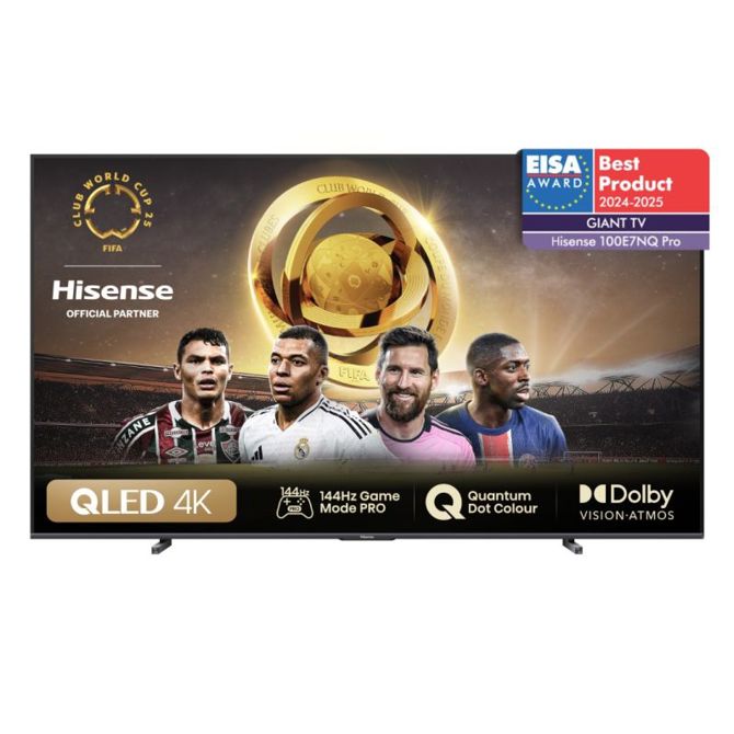 Televizor Hisense 100E7NQ PRO, 254 cm (100˝), 4K Ultra HD Tv, 144 Hz, Smart TV