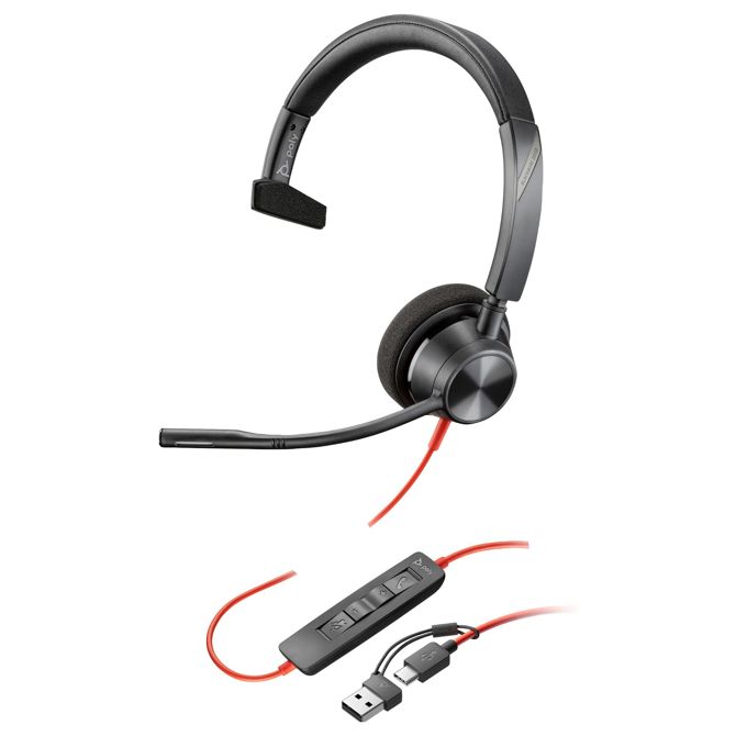 HP Poly Headset Blackwire C3310 Mono USB-C/A