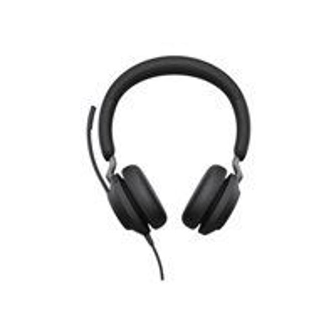 JABRA Evolve2 40 SE MS stereo slušalke on-ear, žične, USB-A, z zvočno izolacijo, certificirane za Microsoft Teams