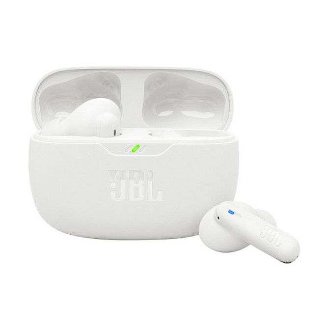 Slušalke JBL Wave Beam 2 brezžične, aktivno odpravljanje šumov, Bluetooth 5.3, do 40 h avtonomije, bele