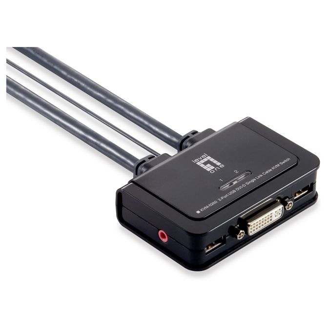 KVM stikalo 2x DVI/USB KVM-0260 V2 z zvokom