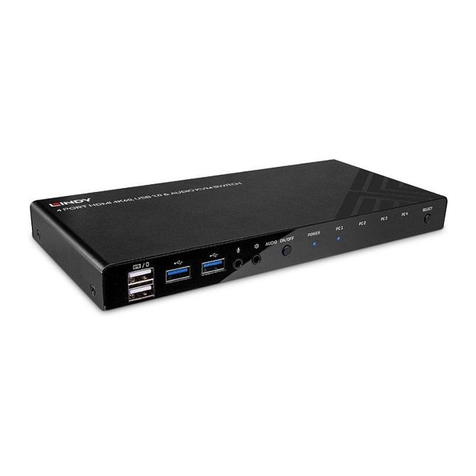 KVM stikalo HDMI 4K60, USB 3.0 in zvok 4 vrata