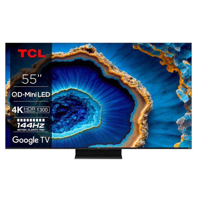 Televizor TCL 55C805, 139 cm (55''), Mini LED QLED, 3840 x 2160 (4K UHD), 120 Hz