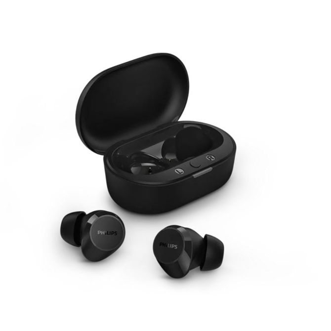 Brezžične TWS slušalke Philips TAT1209BK/00, Bluetooth 5.3, IPX4, 18 h delovanja, 10 mm gonilniki, črne barve