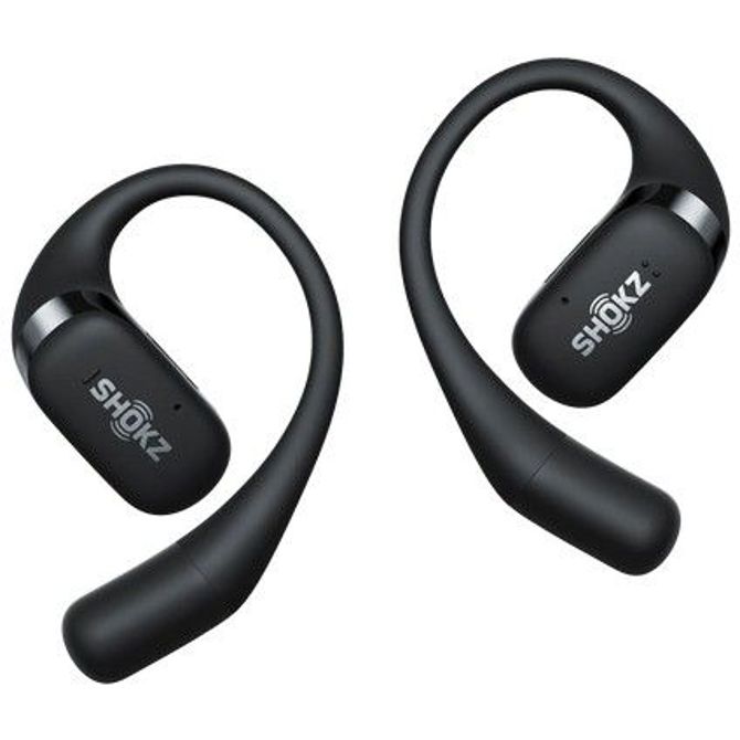 Brezžične slušalke Shokz OpenFit črne Bluetooth s kostno prevodnostjo