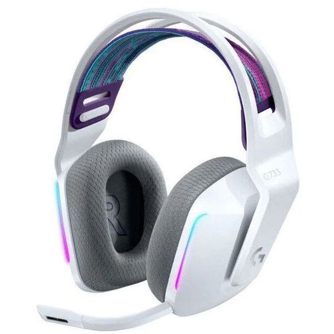Slušalke Logitech G733 LIGHTSPEED, USB-C, Bluetooth, RGB; bela