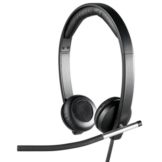 Slušalke Logitech H650e žične, USB povezava, vgrajen mikrofon z zmanjšanjem šuma, on-ear, črne