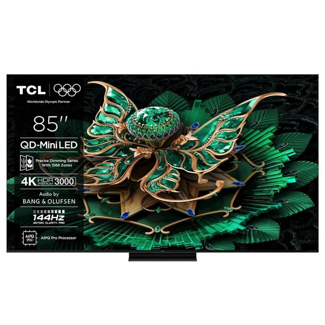 Televizor TCL 85C71K 215 cm (85''), 3840x2160 (4K UHD), Mini LED QLED, Google TV, 144Hz, Ozvočeno z Bang & Olufsen