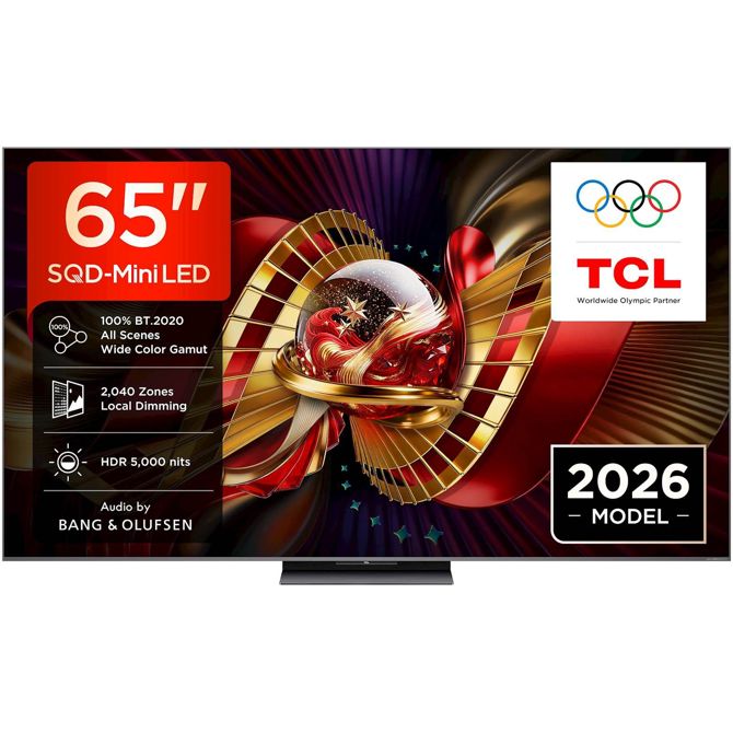 Televizor TCL 65C8L Mini LED, 4K, 144 Hz, Bang & Olufsen zvok, Google TV