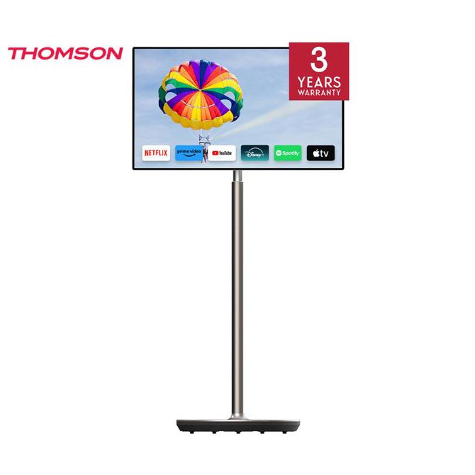 Televizor THOMSON 32UE5M45 GO Plus TV sprejemnik, 81cm (32), 4K UHD, Android TV, 9000mAh baterija, WiFi 6, Bluetooth, zaslon na dotik, nastavljiv kot / naklon / višina, zlat (Champagne Gold)