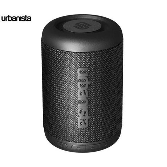 URBANISTA MEMPHIS prenosni zvočnik, 5W, Bluetooth® 5.2, TWS, do 12 ur predvajanja, upravljanje z gumbi, IPX5 vodoodpornost, USB Type-C, črn (Midnight Black)