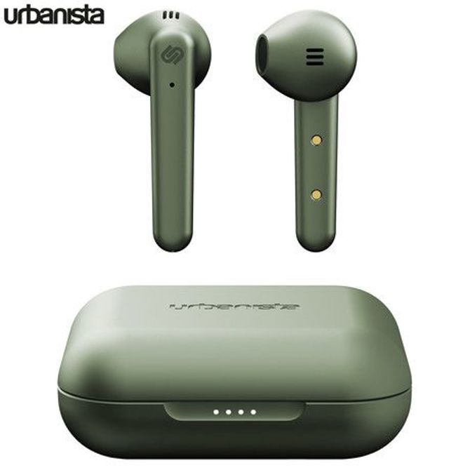 URBANISTA STOCKHOLM PLUS brezžične slušalke s polnilno postajo, Bluetooth, TWS, Olive Green (olivno zelene)
