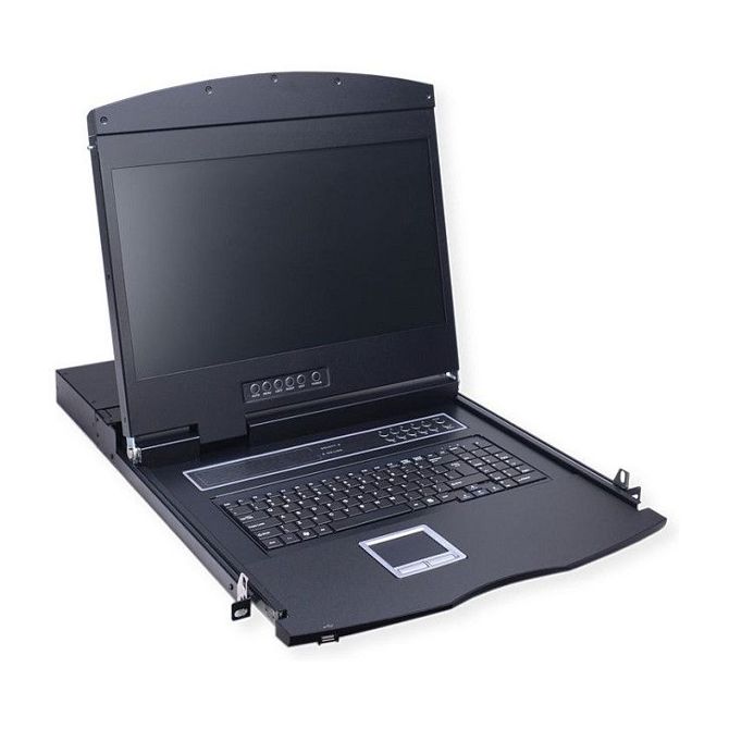 VALUE 19-palčno KVM stikalo, 8 vrat, 48 cm (19") TFT (16:9), VGA, USB, postavitev kanalov