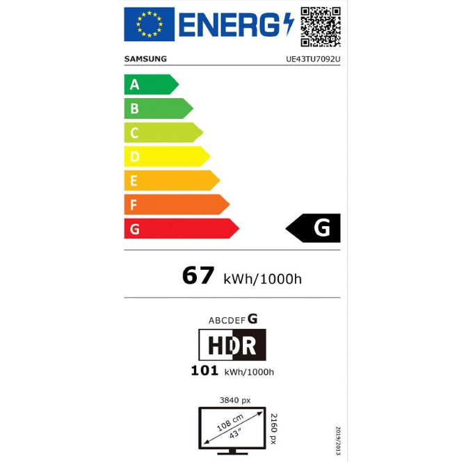 Televizor Samsung 43TU7022, LED, 108 cm (43''), 4K UHD, Smart TV (43TU7022) 6