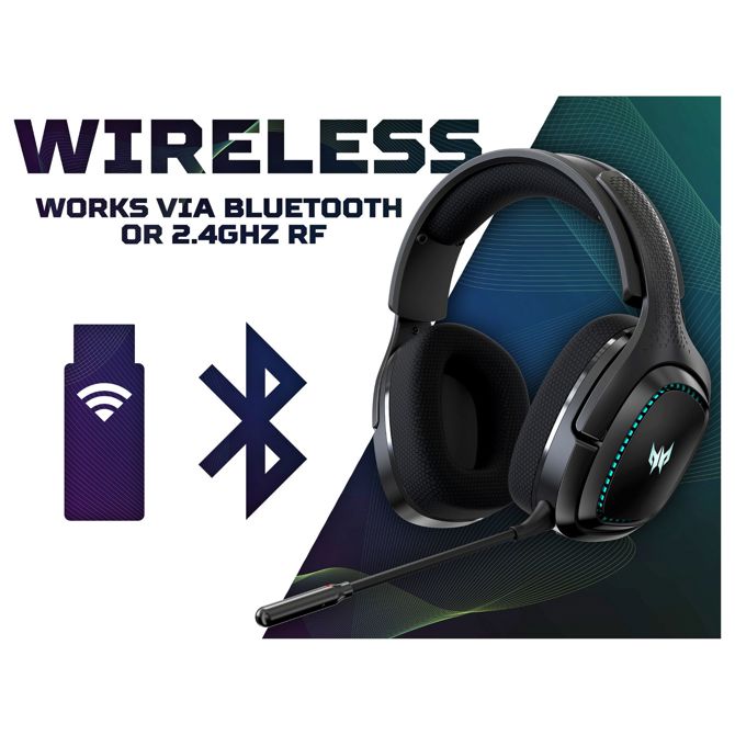 Slušalke Acer Predator Galea 550 PHR235 BT+2.4RF 3