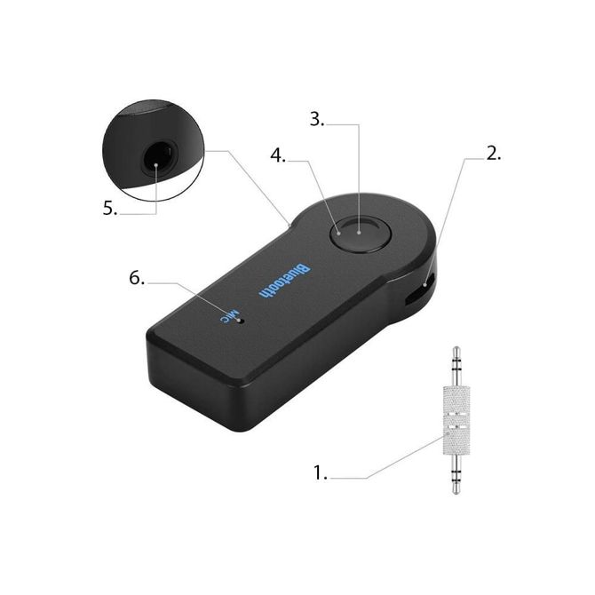 Akumulatorski audio sprejemnik Bluetooth 3.0 AUX JACK + mikrofon 6
