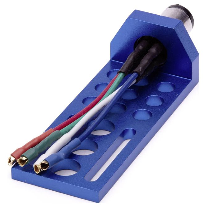 Sistemski nosilec Analogis HS-27, SME slog, CNC aluminij, 13 g, modro eloksiran, pozlačeni OFC kabli 2