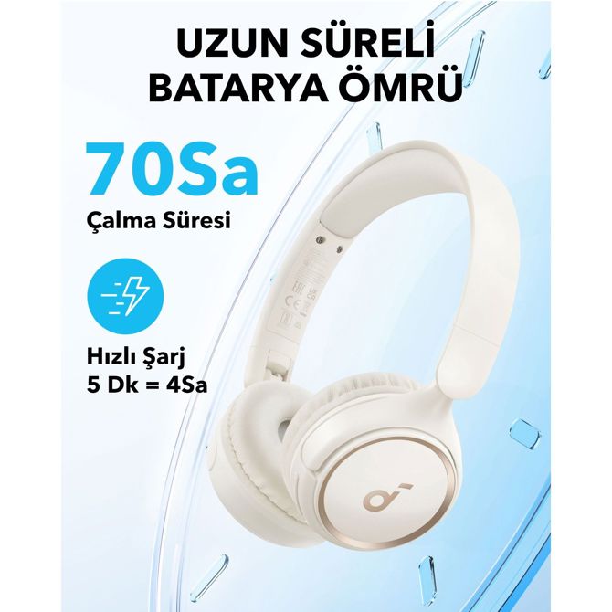 Brezžične slušalke Anker Soundcore H30i over-ear BT slušalke bele 2