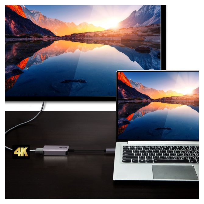 ATEN UC3008A1 USB-C na HDMI adapter 0,3 m 4
