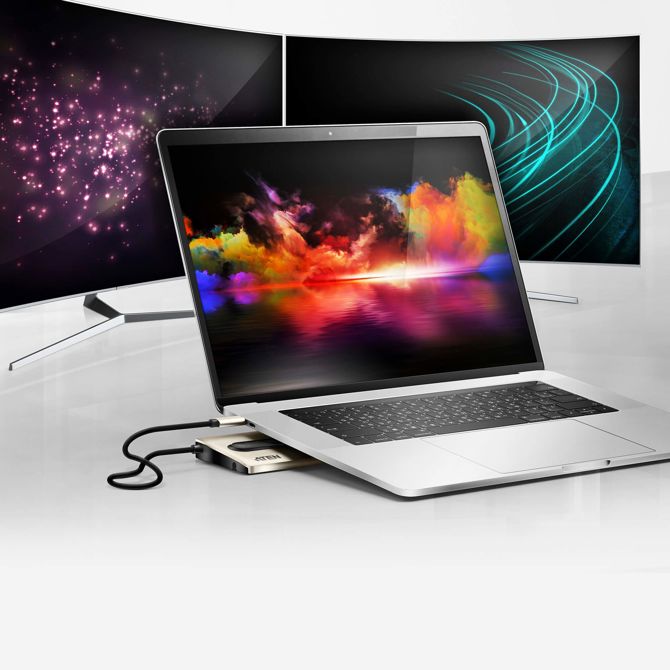 ATEN UH3237 USB-C večportna priklopna postaja s prehodnim napajanjem 6