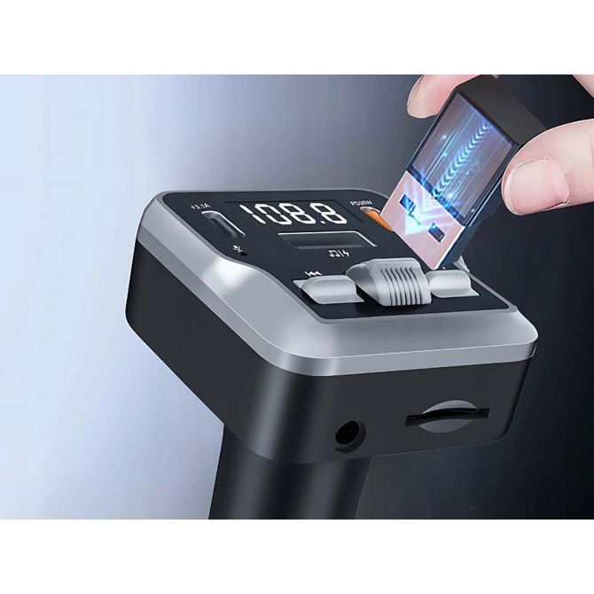 Avto bluetooth 5.3 FM oddajnik 2x USB LCD 12-24V SD 5