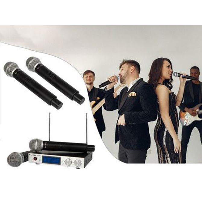 BLOW PRM905 2x brezžični mikrofon s sprejemnikom, domet 50m, priložene baterije 5