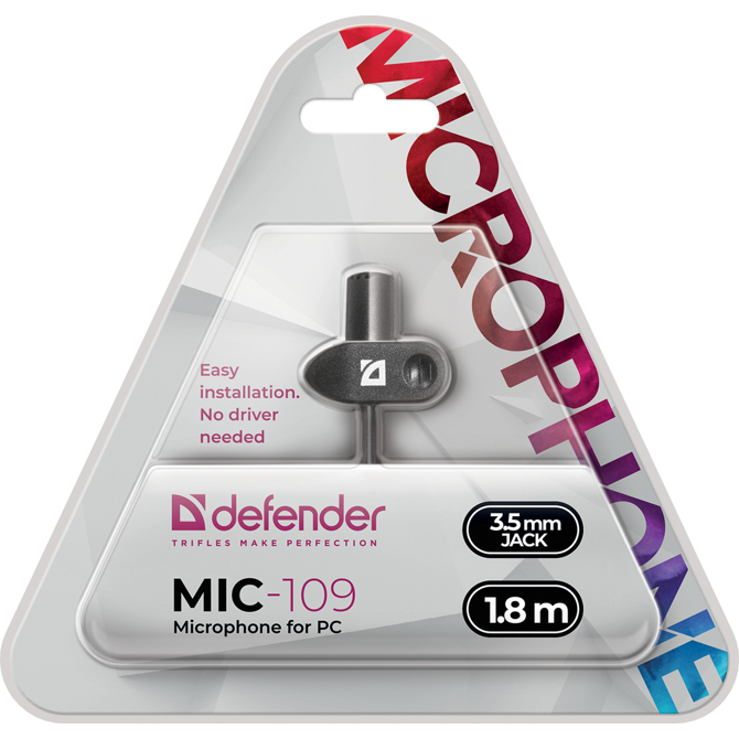 Defender MIC-109 64109 (64109) črn, prenosni mikrofon 4