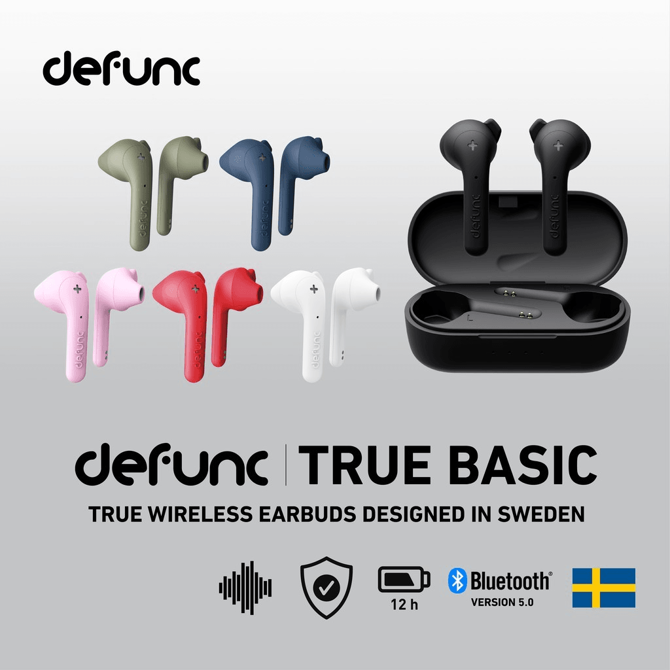 Defunc bluetooth slušalke True Basic TWS stereo bele 6