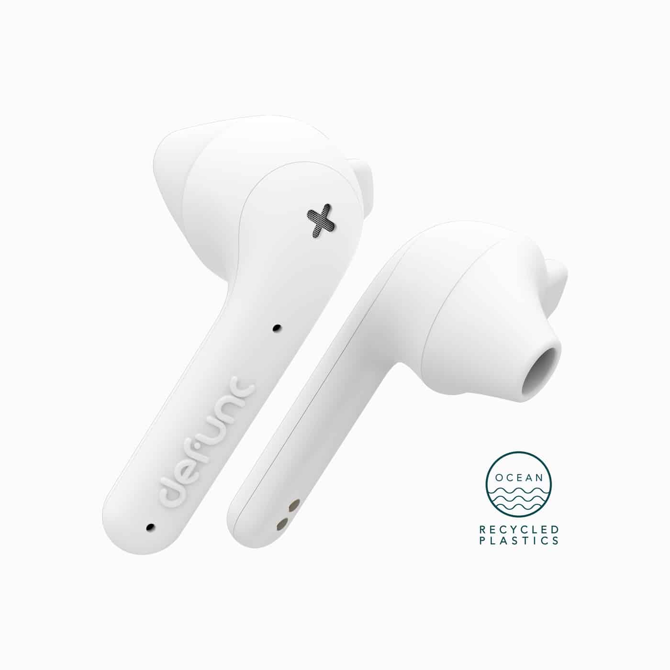Slušalke Defunc TRUE BASIC II brezžične Bluetooth TWS, MultiTip, 22h avtonomije, IPX4, bele 2