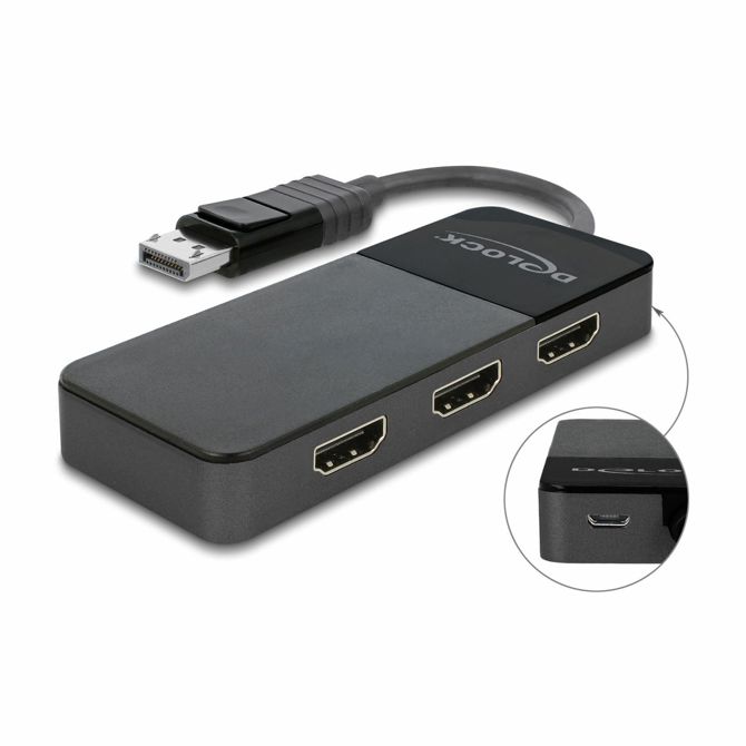 Delock množilnik DisplayPort 1x3 - HDMI MST 87770 3