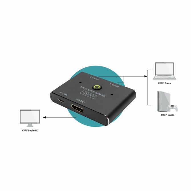 Digitus HDMI stikalo 2x1 8K 60Hz DS-45341 2