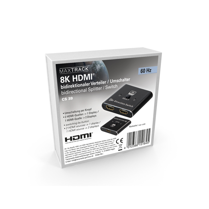 Dvosmerno 8K HDMI stikalo CS39 6
