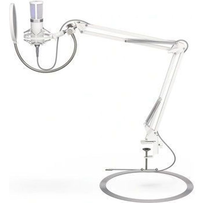 Mikrofon Endorfy Solum Streaming USB, kardioid, nastavljiv boom nosilec, pop filter, MUTE gumb, bel 6