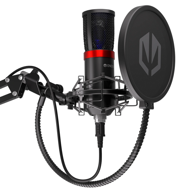ENDORFY Solum Streaming USB gaming mikrofon z boom arm stojalom, cardioid, črn EY1B004 3