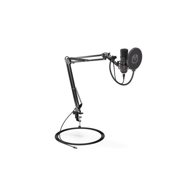 Mikrofon Endorfy Solum USB kondenzatorski, kardioid, z boom arm stojalom, pop filtrom, črn 3