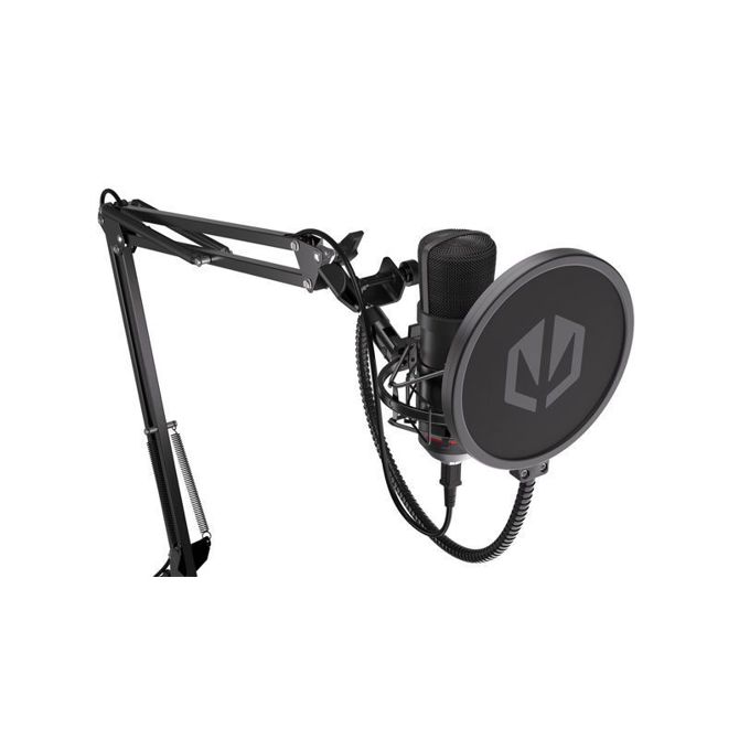 Mikrofon Endorfy Solum USB kondenzatorski, kardioid, z boom arm stojalom, pop filtrom, črn 5