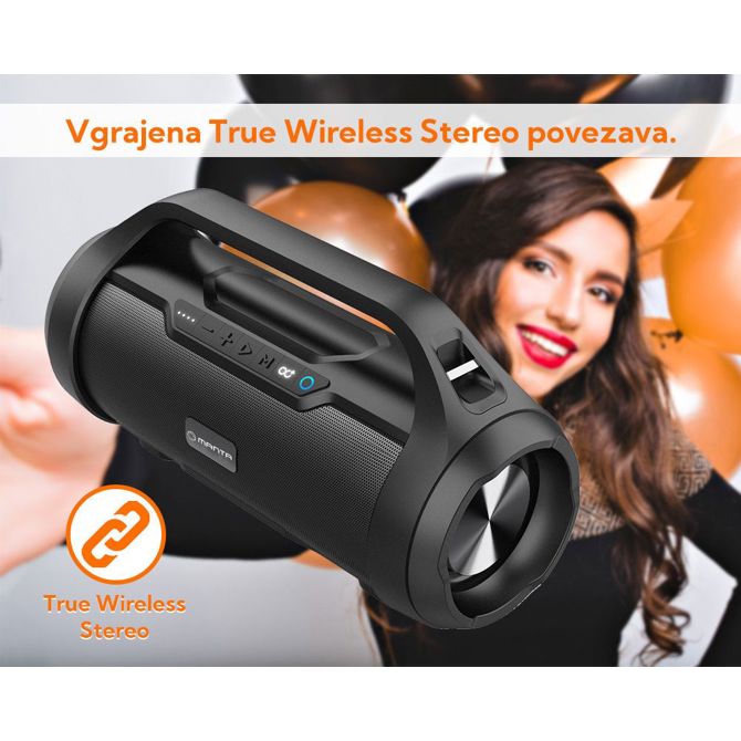 Prenosni bluetooth zvočnik MANTA Boombox SPK215 USB/MicroSD/AUX/Radio FM 30W RMS 2