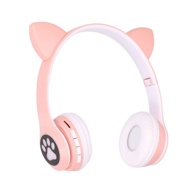 Brezžične slušalke Extralink Kids Cat-Ear Wireless Headphones, Bluetooth 5.0, RGB Lighting, roza 2